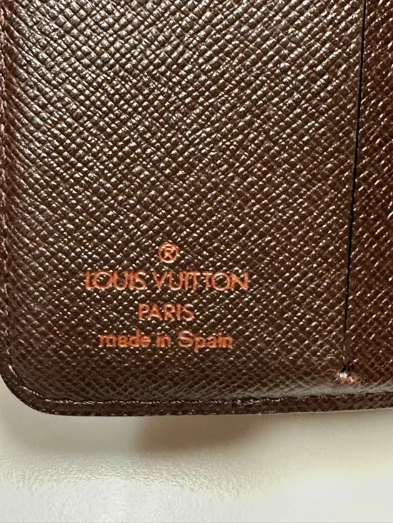 Louis Vuitton Damier Ebene Wallet w/ Gold-Tone Hardware + LV Dust Bag + COA - Picture 12 of 16